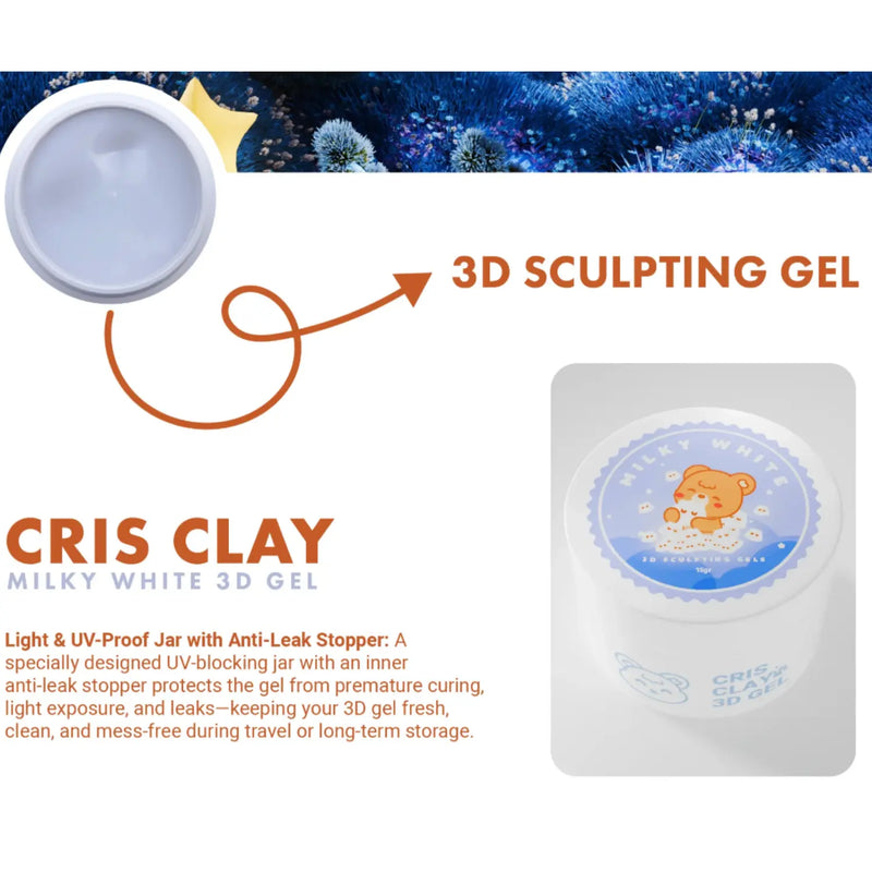 Crisania Neri Cris Clay Korean Milky White 3D Gel