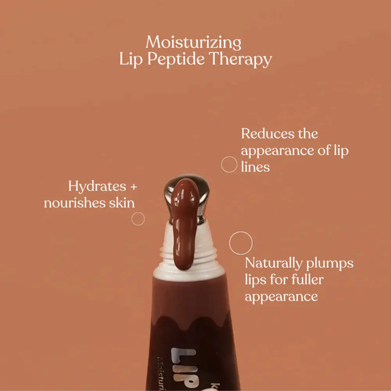 Kara Beauty Lip Syrup Moisturizing Peptide Therapy Soft Brown