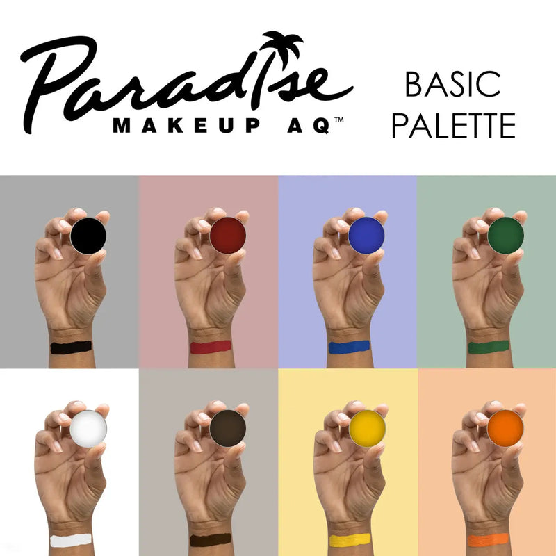 Mehron Makeup Paradise Makeup AQ 8 Color Magnetic Palette Basic Shades