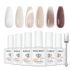 Gel Nail Polish Set Coffee and Cream