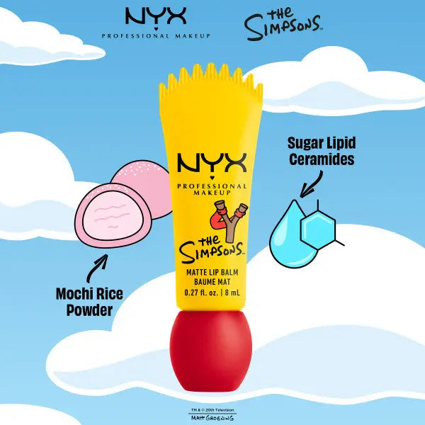 NYX Professional Makeup Simpson Smushy Blurred Finish Matte Lip Balm Bart Rebel Red