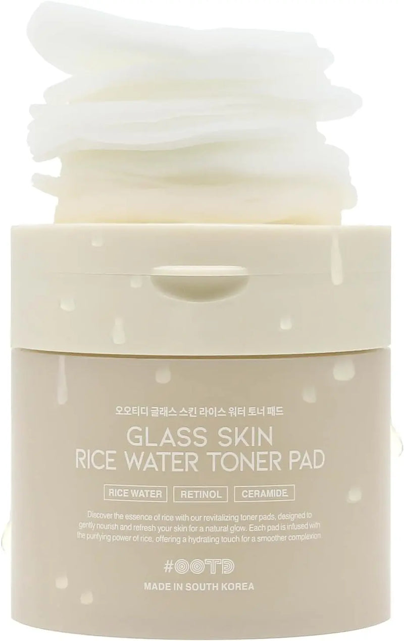 OOTD Glass Skin Rice Water Toner Pad