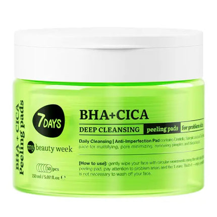 7days Beauty Deep Cleansing Peeling Pads BHA+CICA