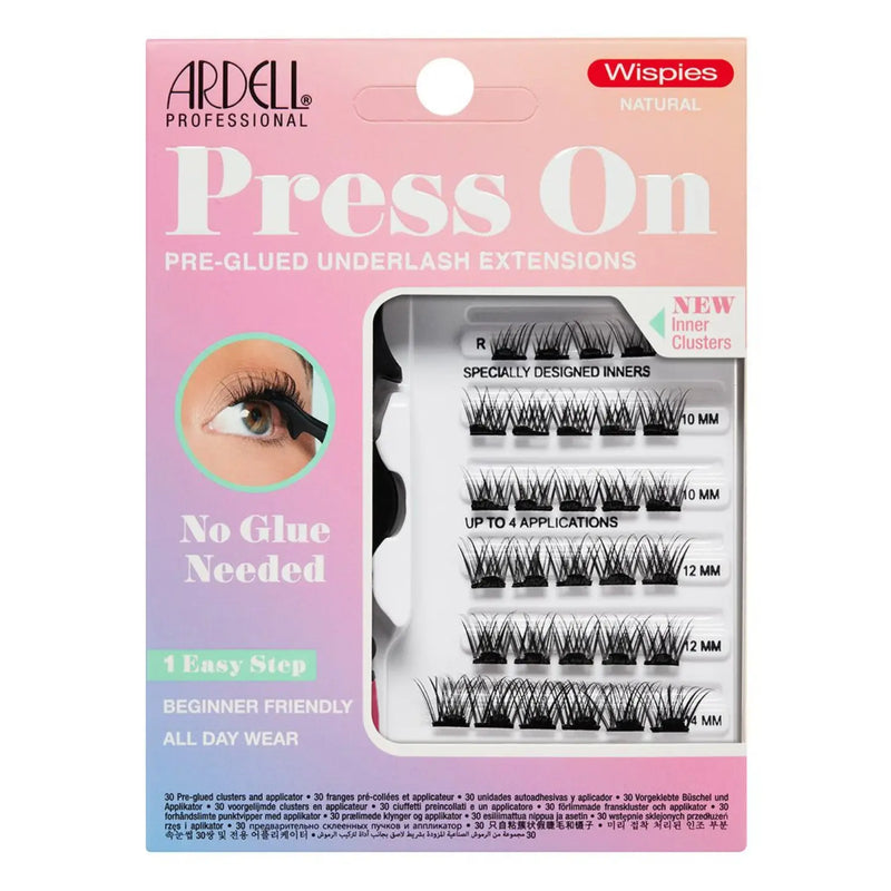 Ardell Press On Pre-glued Underlash Extensions Wispies Natural Starterskit