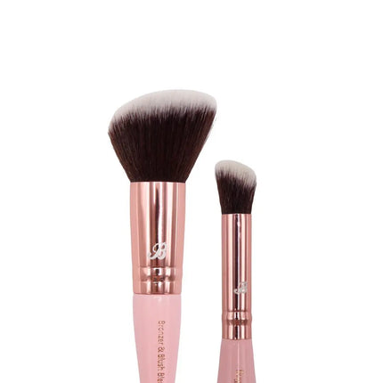 Boozyshop Soft Pink & Gold Bronzer & Blush Blending Brush