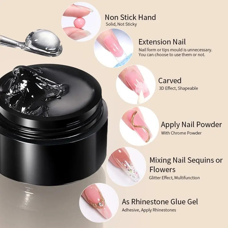 Born Pretty Pure Color & Glitter Non Stick Hand Extension Gel NEG01