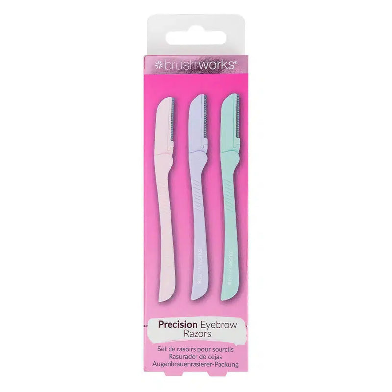 Brushworks Precision Eyebrow Razor Pastel