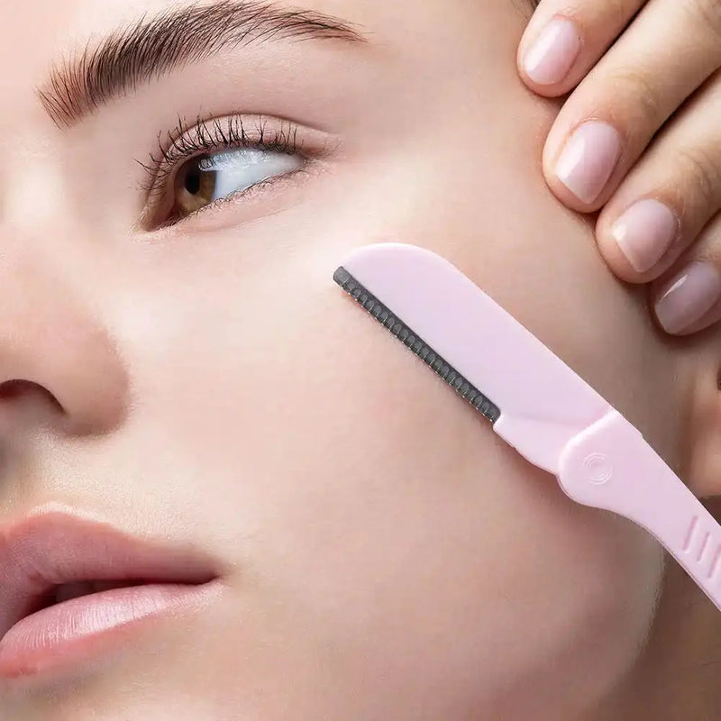 Brushworks Precision Eyebrow Razor Pastel