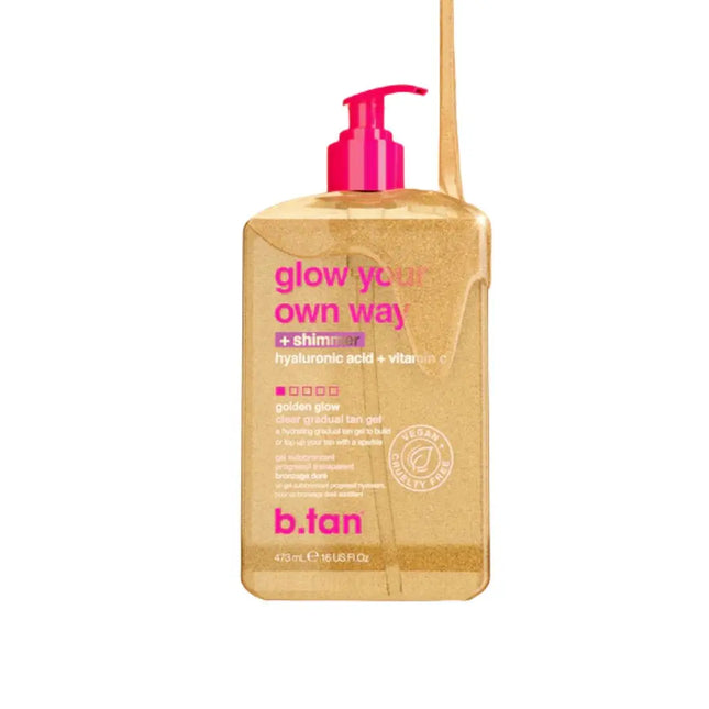 B.tan Glow Your Own Way Shimmer Gradual Self Tan Gel