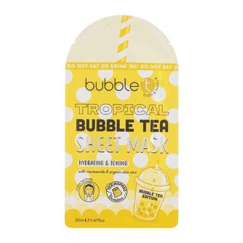 Bubble T Cosmetics Face Sheet Mask In Tropical With Aloe Vera & Niacinamide