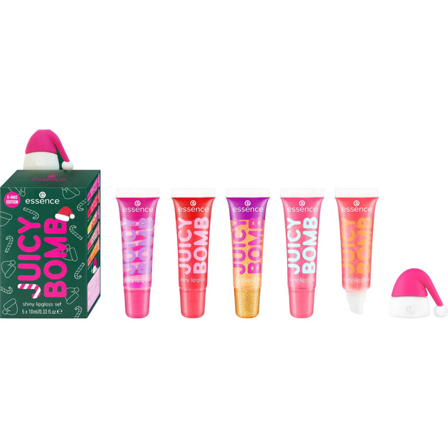 Essence Juicy Bomb Xmas Edition Shiny Lipgloss Set 01 Holly Jolly, Juicy!