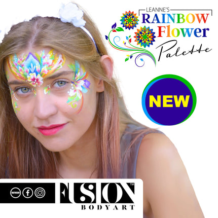 Fusion Body Art Leanne's Rainbow Flower Palette