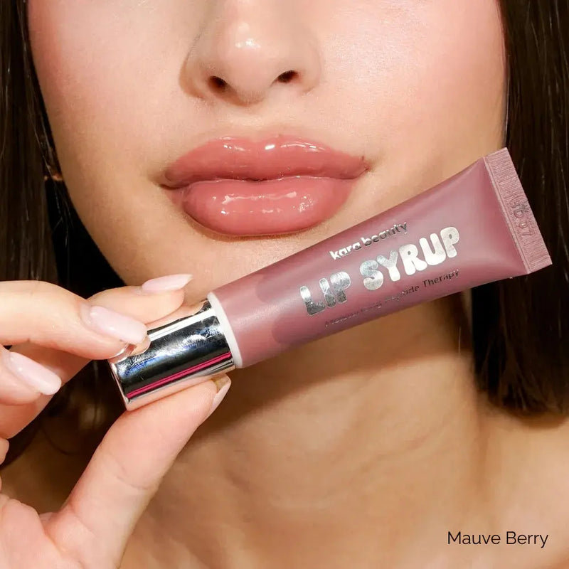 Kara Beauty Lip Syrup Moisturizing Peptide Therapy Mauve Berry