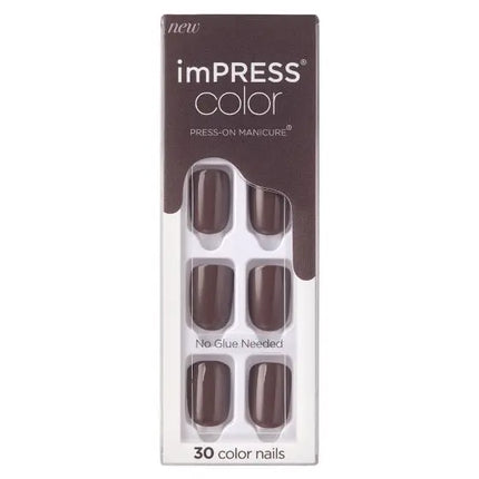 Kiss Impress Color Press-On Nails Try Gray