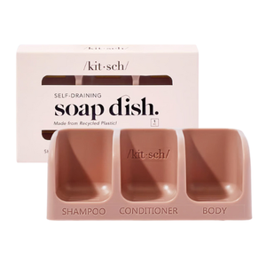 Kitsch Bottle-Free Beauty Selfdraining Soap Dish Terracotta