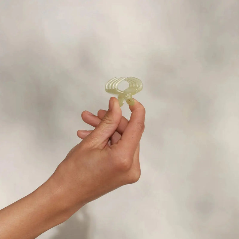 Kitsch Mini Jelly Cloud Clips 8pc Set Pearlized Cream & Butter Yellow