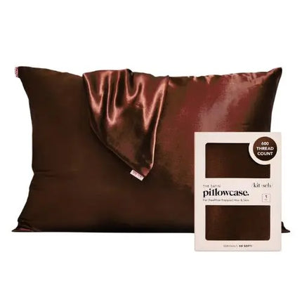 Kitsch Satin Pillowcase Chocolate