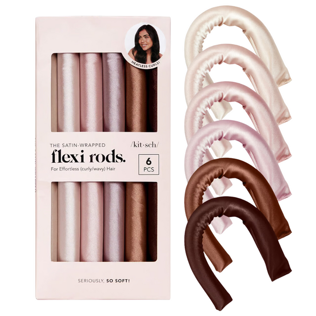 Kitsch Satin Wrapped Flexi Rods Rosewood