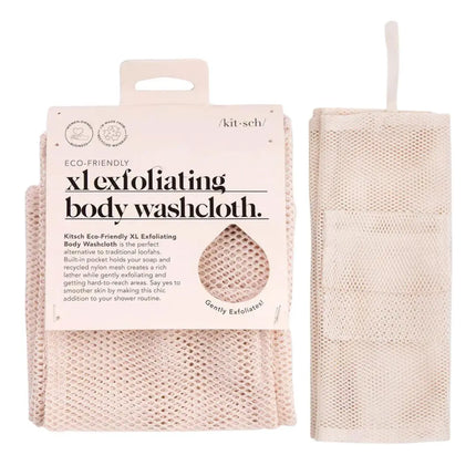 Kitsch XL Exfoliating Body Washcloth Blush