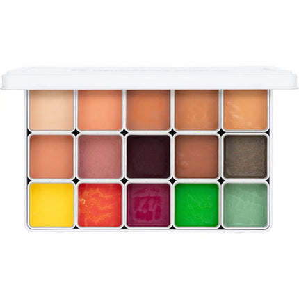 Kryolan Professional Make-up FX Design Color Palette 15 Colors Complexion