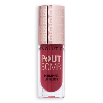 Makeup Revolution Pout Bomb Plumping Gloss Rosewood Rose Pink