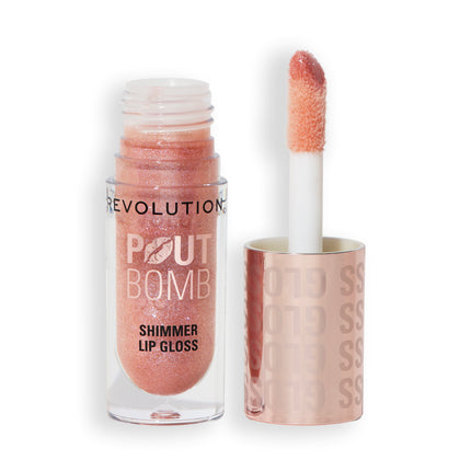 Makeup Revolution Pout Bomb Shimmer Gloss Glimmer Nude