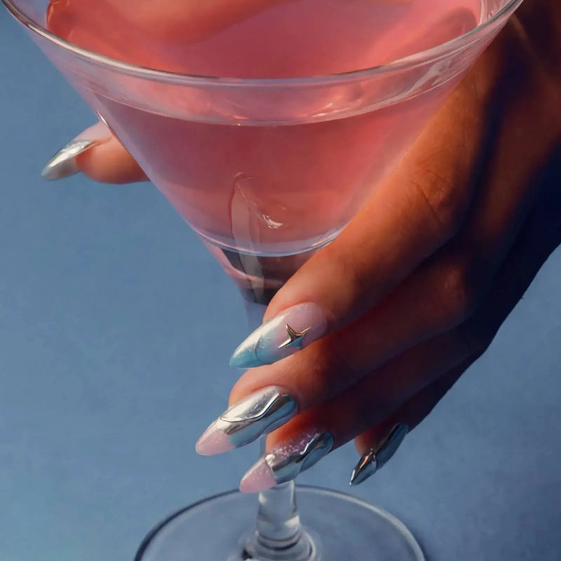 Never Have I Ever Press-On Nails Titanium Jelly