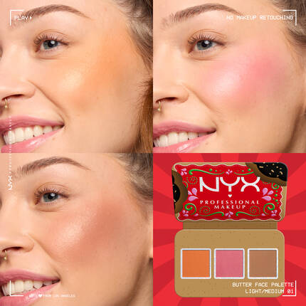 NYX Professional Makeup Holiday Buttermelt Face Palette Light/Medium