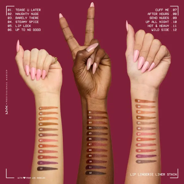 NYX Professional Makeup Lip Lingerie Lip Liner Stain Lip Lock