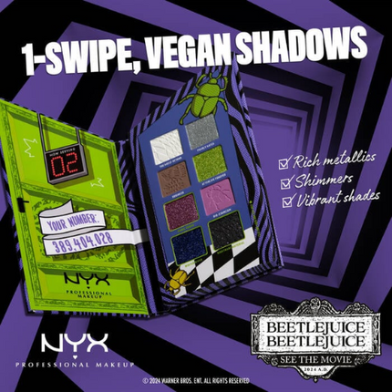 NYX Professional Makeup x Beetlejuice Shadow Palette 01