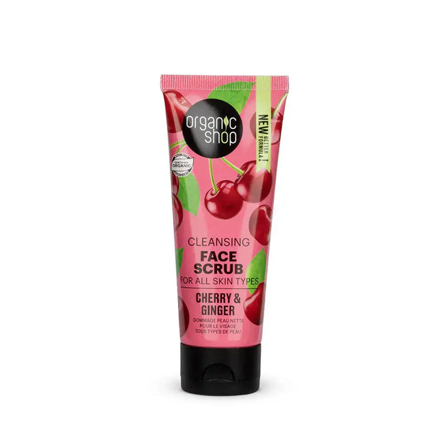 Organic Shop Cleansing Face Scrub Cherry & Ginger