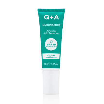 Q+A Niacinamide Balancing Face Sunscreen SPF 50