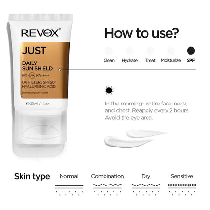 Revox Just Daily Sun Shield SPF 50+ with Hyaluronic Acid Set