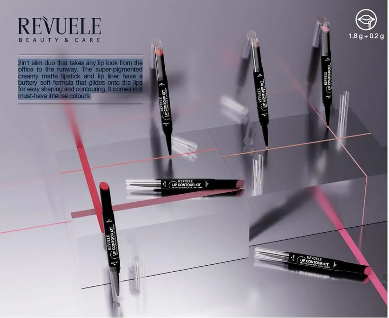 Revuele Matte Lipstick & Lip Liner 02 Mulberry