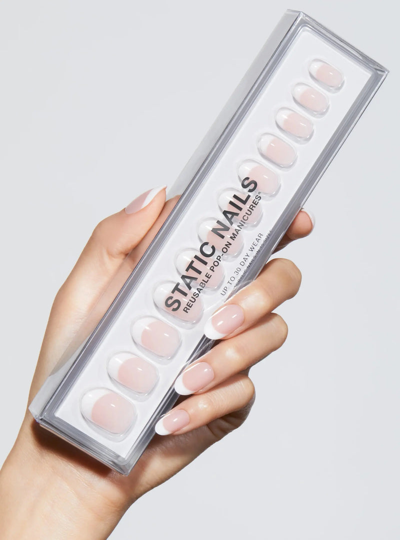 Static Nails Reusable Pop-On Manicure French 75 Round