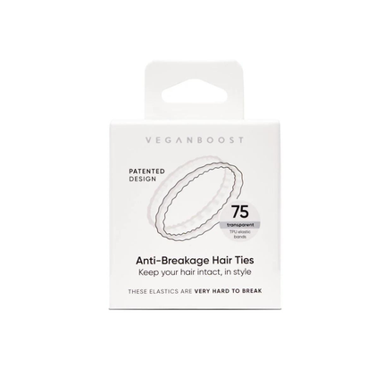 Veganboost Anti Breakage Hair Ties White