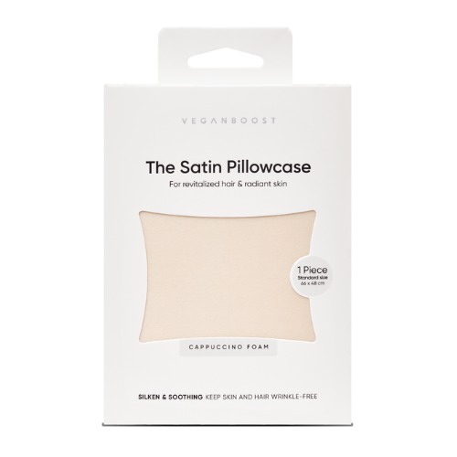 Veganboost Satin Pillowcase Cappuccino Foam