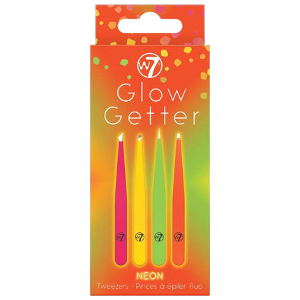 W7 Cosmetics Glow Getter Neon Tweezers Set