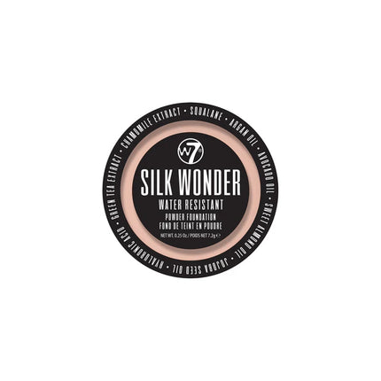 W7 Cosmetics Silk Wonder Water Resistant Powder Foundation Natural Beige