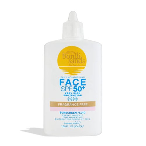 Bondi Sands Sunscreen Face Fluid SPF 50+ Fragrance Free Tinted