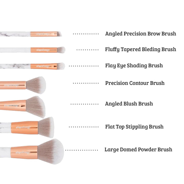 Boozyshop 7 pc. Marble Brush Set