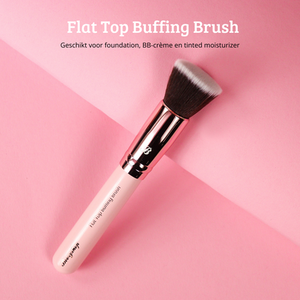 Boozyshop Pink & Rose Gold Flat Top Buffing Brush