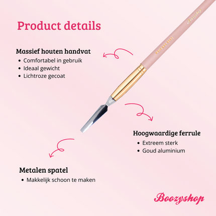 Boozyshop Soft Pink & Gold Brow Sculpting Duo Brush