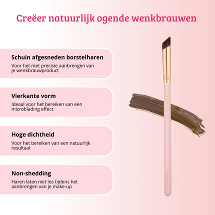 Boozyshop Soft Pink & Gold Square Angled Brow Brush