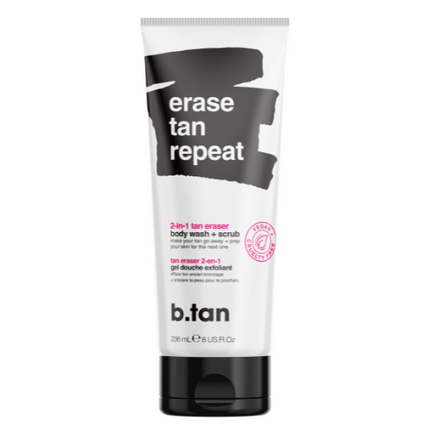 B.tan Erase Tan Repeat  2 in 1 Tan Eraser Body Wash + Scrub