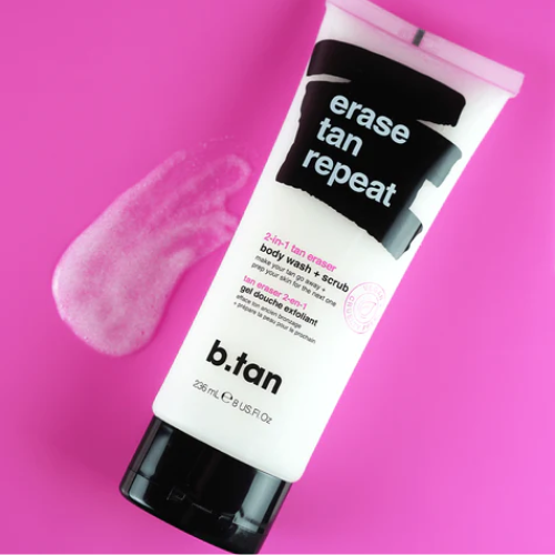 B.tan Erase Tan Repeat  2 in 1 Tan Eraser Body Wash + Scrub