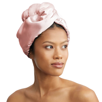 Kitsch Satin Wrapped Microfiber Hair Towel Blush