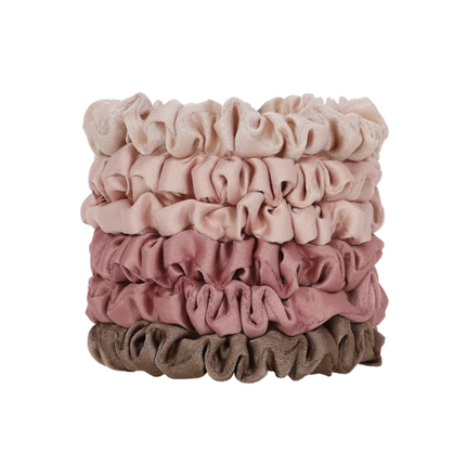 Kitsch Ultra Petite Satin Scrunchies Terracotta