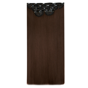 Lullabellz Super Thick 22 Inch 5 Piece Straight Clip In Hair Extensions Chocolate Brown