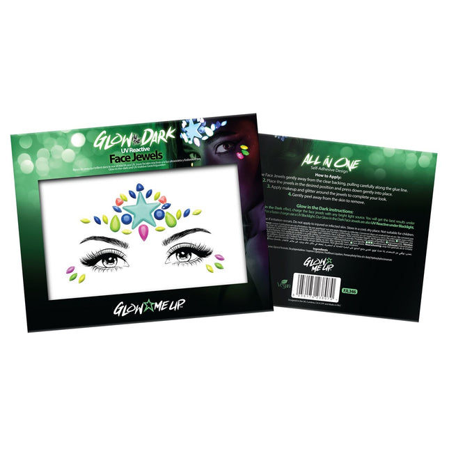 PaintGlow Face Jewels Glow In The Dark Style 1